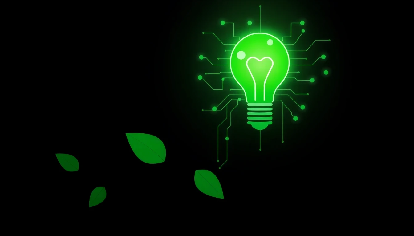 Abstract digital art representing innovation with a glowing lightbulb made of interconnected circuits.