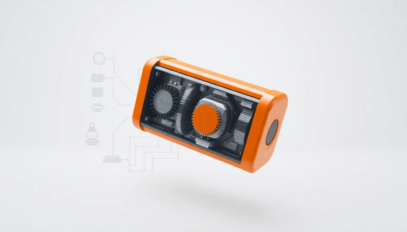 Schematic diagram turning into a 3D rendered modern gadget, symbolizing product development.